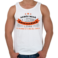 PRINTFASHION Legjobb könyvelőnek lenni nehéz - Férfi atléta - Fehér