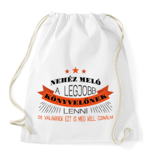 PRINTFASHION Legjobb könyvelőnek lenni nehéz - Sportzsák, Tornazsák - Fehér tornazsák
