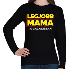 PRINTFASHION LEGJOBB MAMA A GALAXISBAN - Női pulóver - Fekete női pulóver, kardigán