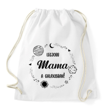 PRINTFASHION Legjobb mama a galaxisban - Sportzsák, Tornazsák - Fehér tornazsák