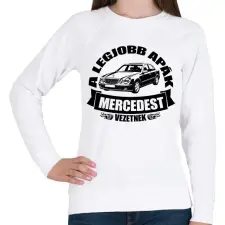 PRINTFASHION Legjobb mercis apák - Női pulóver - Fehér női pulóver, kardigán