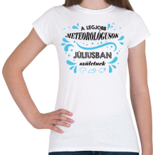 PRINTFASHION Legjobb meteorológus - Hónappal - Női póló - Fehér női póló