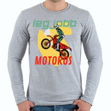 PRINTFASHION LEGJOBB MOTOROS - Férfi hosszú ujjú póló - Sport szürke férfi póló