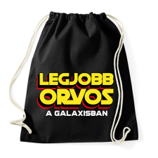 PRINTFASHION LEGJOBB ORVOS A GALAXISBAN - Sportzsák, Tornazsák - Fekete tornazsák
