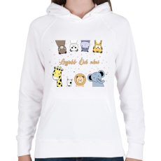 PRINTFASHION Legjobb Óvó néni - Női kapucnis pulóver - Fehér