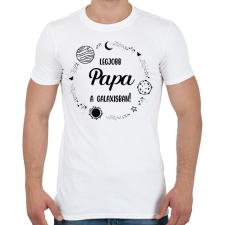 PRINTFASHION Legjobb papa a galaxisban - Férfi póló - Fehér férfi póló