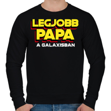 PRINTFASHION LEGJOBB PAPA A GALAXISBAN - Férfi pulóver - Fekete