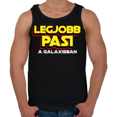 PRINTFASHION LEGJOBB PASI A GALAXISBAN - Férfi atléta - Fekete