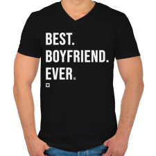 PRINTFASHION Legjobb pasi páros póló - Férfi V-nyakú póló - Fekete férfi póló