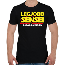 PRINTFASHION LEGJOBB SENSEI A GALAXISBAN - Férfi póló - Fekete férfi póló