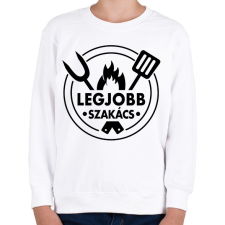 PRINTFASHION Legjobb szakács - Gyerek pulóver - Fehér gyerek pulóver, kardigán