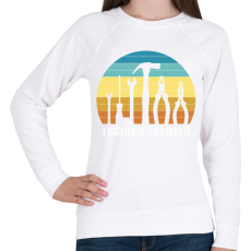 PRINTFASHION Legjobb szerelő - Női pulóver - Fehér