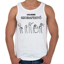 PRINTFASHION Legjobb szobafestő - Férfi atléta - Fehér atléta, trikó