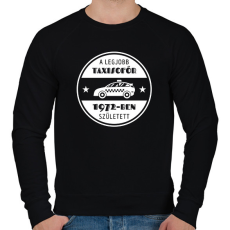 PRINTFASHION Legjobb taxisofőr - Évszámmal - Férfi pulóver - Fekete