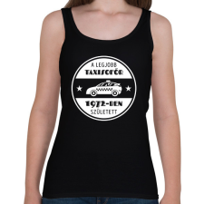 PRINTFASHION Legjobb taxisofőr - Évszámmal - Női atléta - Fekete női trikó