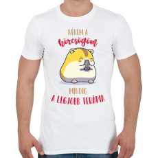 PRINTFASHION Legjobb terápia - A hörcsögöm - Férfi póló - Fehér