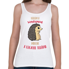 PRINTFASHION Legjobb terápia - A sündisznóm - Női atléta - Fehér