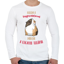 PRINTFASHION Legjobb terápia - Tengerimalac - Férfi hosszú ujjú póló - Fehér férfi póló