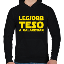 PRINTFASHION Legjobb Tesó a Galaxisban - Férfi kapucnis pulóver - Fekete férfi pulóver, kardigán