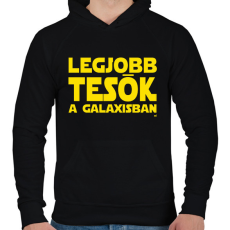 PRINTFASHION Legjobb tesók a Galaxisban Star Wars - Férfi kapucnis pulóver - Fekete