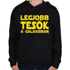 PRINTFASHION Legjobb tesók a Galaxisban Star Wars - Gyerek kapucnis pulóver - Fekete gyerek pulóver, kardigán