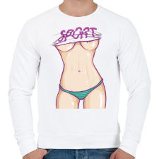 PRINTFASHION Legjobb test - Férfi pulóver - Fehér férfi pulóver, kardigán