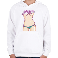 PRINTFASHION Legjobb test - Gyerek kapucnis pulóver - Fehér gyerek pulóver, kardigán