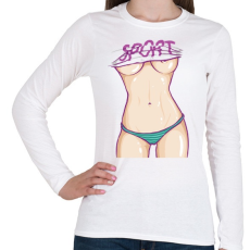 PRINTFASHION Legjobb test - Női hosszú ujjú póló - Fehér