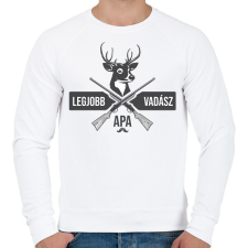 PRINTFASHION Legjobb Vadász Apa - Férfi pulóver - Fehér férfi pulóver, kardigán