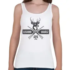 PRINTFASHION Legjobb Vadász Apa - Női atléta - Fehér női trikó