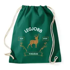PRINTFASHION LEGJOBB VADÁSZ - Sportzsák, Tornazsák - Sötétzöld tornazsák