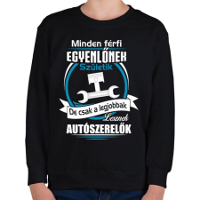 PRINTFASHION Legjobbak lesznek autószerelők - Gyerek pulóver - Fekete gyerek pulóver, kardigán