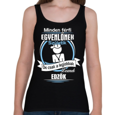 PRINTFASHION Legjobbak lesznek edzők - Női atléta - Fekete