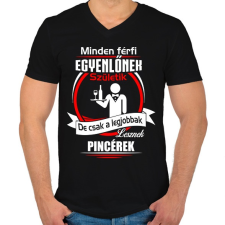 PRINTFASHION Legjobbak lesznek pincérek - Férfi V-nyakú póló - Fekete férfi póló