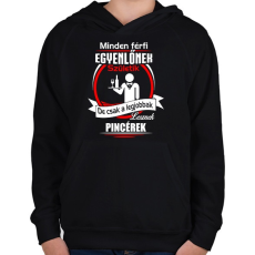PRINTFASHION Legjobbak lesznek pincérek - Gyerek kapucnis pulóver - Fekete