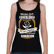 PRINTFASHION Legjobbak lesznek szakácsok - Női atléta - Fekete női trikó