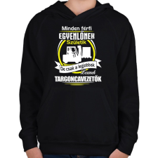 PRINTFASHION Legjobbak lesznek targoncások - Gyerek kapucnis pulóver - Fekete gyerek pulóver, kardigán