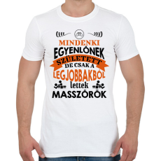 PRINTFASHION Legjobbakból lettek masszőrök - Férfi póló - Fehér