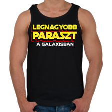 PRINTFASHION LEGNAGYOBB PARASZT A GALAXISBAN - Férfi atléta - Fekete atléta, trikó