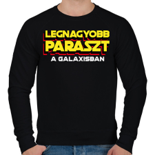 PRINTFASHION LEGNAGYOBB PARASZT A GALAXISBAN - Férfi pulóver - Fekete férfi pulóver, kardigán