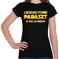 PRINTFASHION LEGNAGYOBB PARASZT A GALAXISBAN - Női póló - Fekete