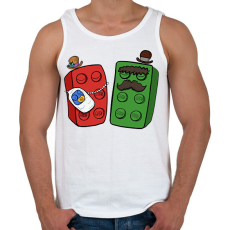 PRINTFASHION Lego család - Férfi atléta - Fehér