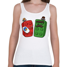 PRINTFASHION Lego család - Női atléta - Fehér női trikó