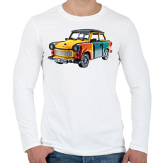 PRINTFASHION LEGO Trabant - Retro autó - Férfi hosszú ujjú póló - Fehér