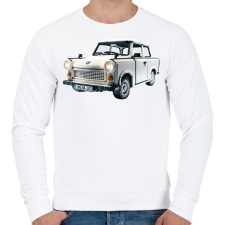 PRINTFASHION LEGO Trabant - Retro autó - Férfi pulóver - Fehér férfi pulóver, kardigán