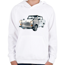 PRINTFASHION LEGO Trabant - Retro autó - Gyerek kapucnis pulóver - Fehér gyerek pulóver, kardigán