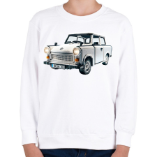 PRINTFASHION LEGO Trabant - Retro autó - Gyerek pulóver - Fehér gyerek pulóver, kardigán