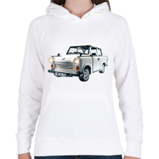 PRINTFASHION LEGO Trabant - Retro autó - Női kapucnis pulóver - Fehér női pulóver, kardigán