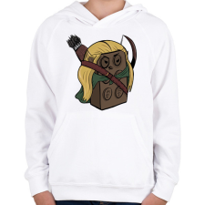 PRINTFASHION LegoLas - Gyerek kapucnis pulóver - Fehér gyerek pulóver, kardigán