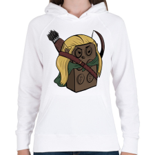 PRINTFASHION LegoLas - Női kapucnis pulóver - Fehér női pulóver, kardigán
